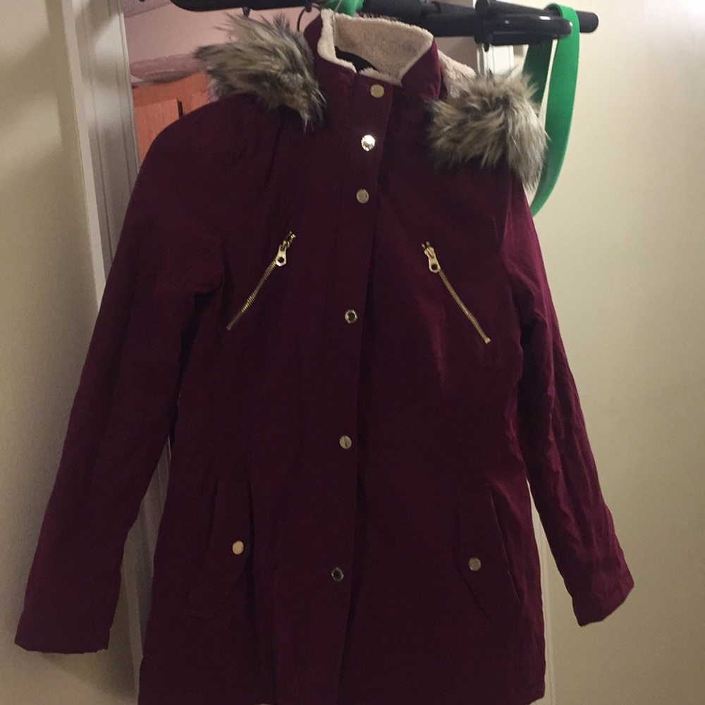 Nautica winter coat in burgundy